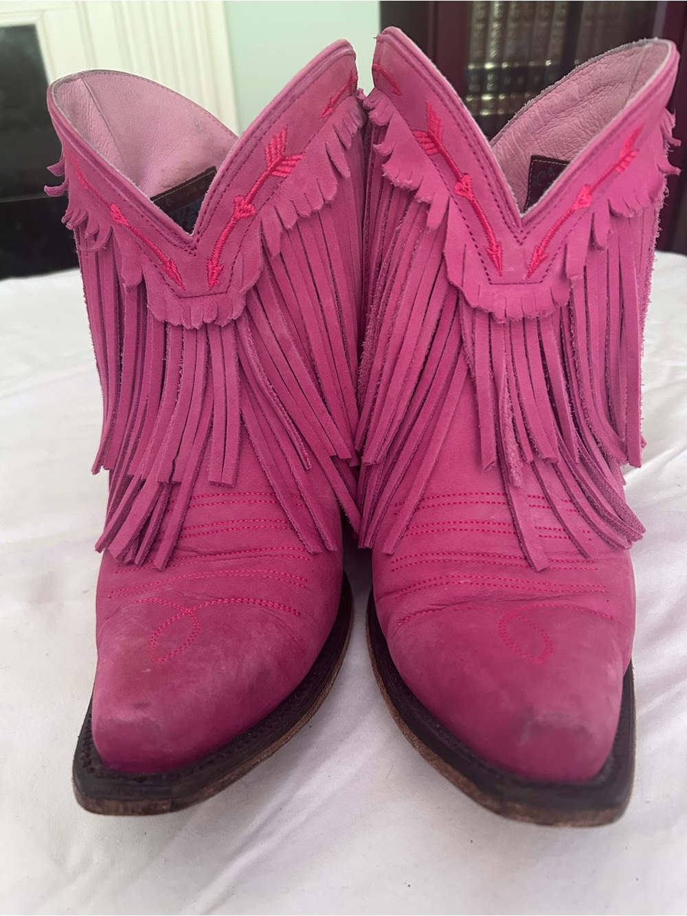 Junk Gyosy Spitfire Fringe Pink Boots by Lane Boots